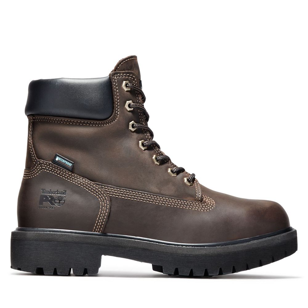 Bocanci Pro Timberland Barbati Maro - Direct Attach 6" Steel Toe - Romania - WRQFVY954